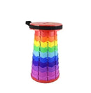 Cadeira dobrável telescópica portátil de plástico, banquinho leve e ajustável para pesca, praia e camping, assento dobrável compacto para uso externo.