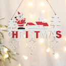 1 peça de enfeite de Natal de madeira para pendurar na porta, decoração de parede com tema natalino para casa, pingente de Natal para o Ano Novo, presente de Natal.