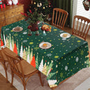 Toalha de mesa de plástico com flocos de neve natalinos, decoração de Natal para casa, Natal 2025, enfeite de mesa de Natal, Ano Novo 2026