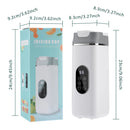 Liquidificador Elétrico Portátil com 6 Lâminas e Capacidade para 2 Copos, Ideal para Viagens, Recarregável via USB, Perfeito para Sucos de Frutas Frescas e Smoothies.