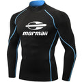 Rash Guard camiseta de natação masculina para praia com proteção UV, estilo maiô, ideal para surfe e mergulho. Manga longa.
