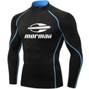 Rash Guard camiseta de natação masculina para praia com proteção UV, estilo maiô, ideal para surfe e mergulho. Manga longa.