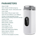 Liquidificador Elétrico Portátil com 6 Lâminas e Capacidade para 2 Copos, Ideal para Viagens, Recarregável via USB, Perfeito para Sucos de Frutas Frescas e Smoothies.