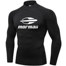Rash Guard camiseta de natação masculina para praia com proteção UV, estilo maiô, ideal para surfe e mergulho. Manga longa.