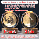 Luminária de mesa de cabeceira exclusiva em formato de bola de cristal 3D, com LED, que brilha no escuro, representando a galáxia, Saturno, planetas e Lua. Ideal para presente de aniversário infantil. 5 cm