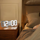 Compre o Relógio de Parede Digital 3D LED com Alarme, Hora/Data/Temperatura para Casa/Cozinha/Escritório, Decoração e Jardim.