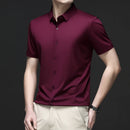 Camisa masculina de manga curta, lisa, para uso casual nos negócios, ideal para o verão. Confortável e versátil, não precisa passar.