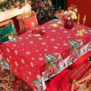 Toalha de mesa de plástico com flocos de neve natalinos, decoração de Natal para casa, Natal 2025, enfeite de mesa de Natal, Ano Novo 2026