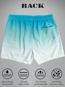 Calção de banho masculino com forro de tela, bolsos laterais, cor sólida, shorts de praia, secagem rápida, leve, com cordão, ideal para o verão.