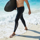 Calção de banho masculino XJY Long Nine Parts, preto, de secagem rápida, ideal para mergulho, praia, snorkeling e mergulho em geral, tamanho grande, com proteção solar.