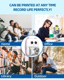 Impressora térmica portátil mini para impressão de fotos de gatos, impressora térmica de bolso para etiquetas de 58 mm, impressão sem fio Bluetooth, compatível com Android e iOS.